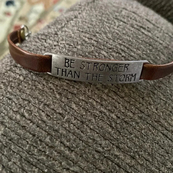 Jewelry - Inspirational Bracelet  Engraved Leather NEW